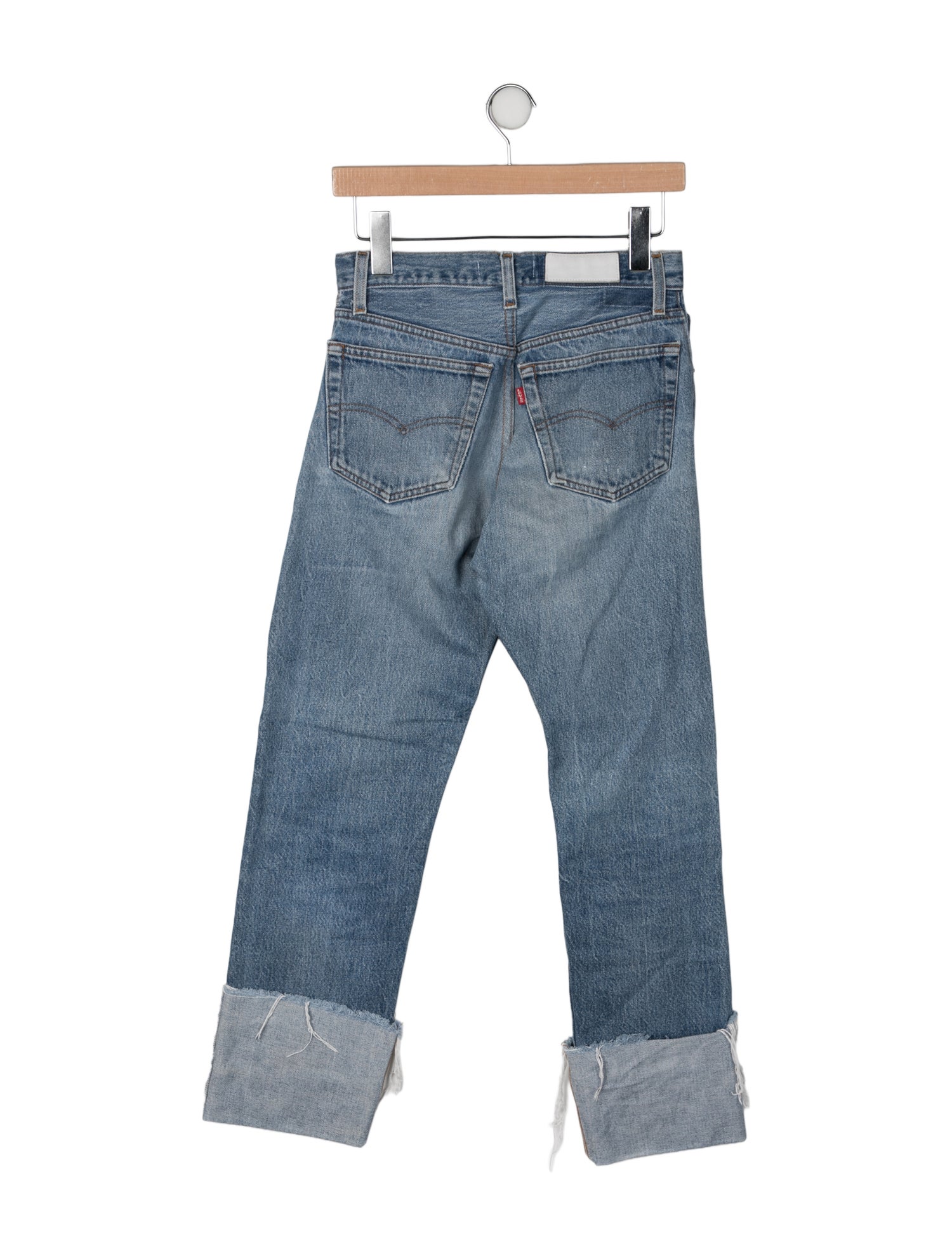 Re/Done X Levis Mid-Rise Straight Leg Jeans