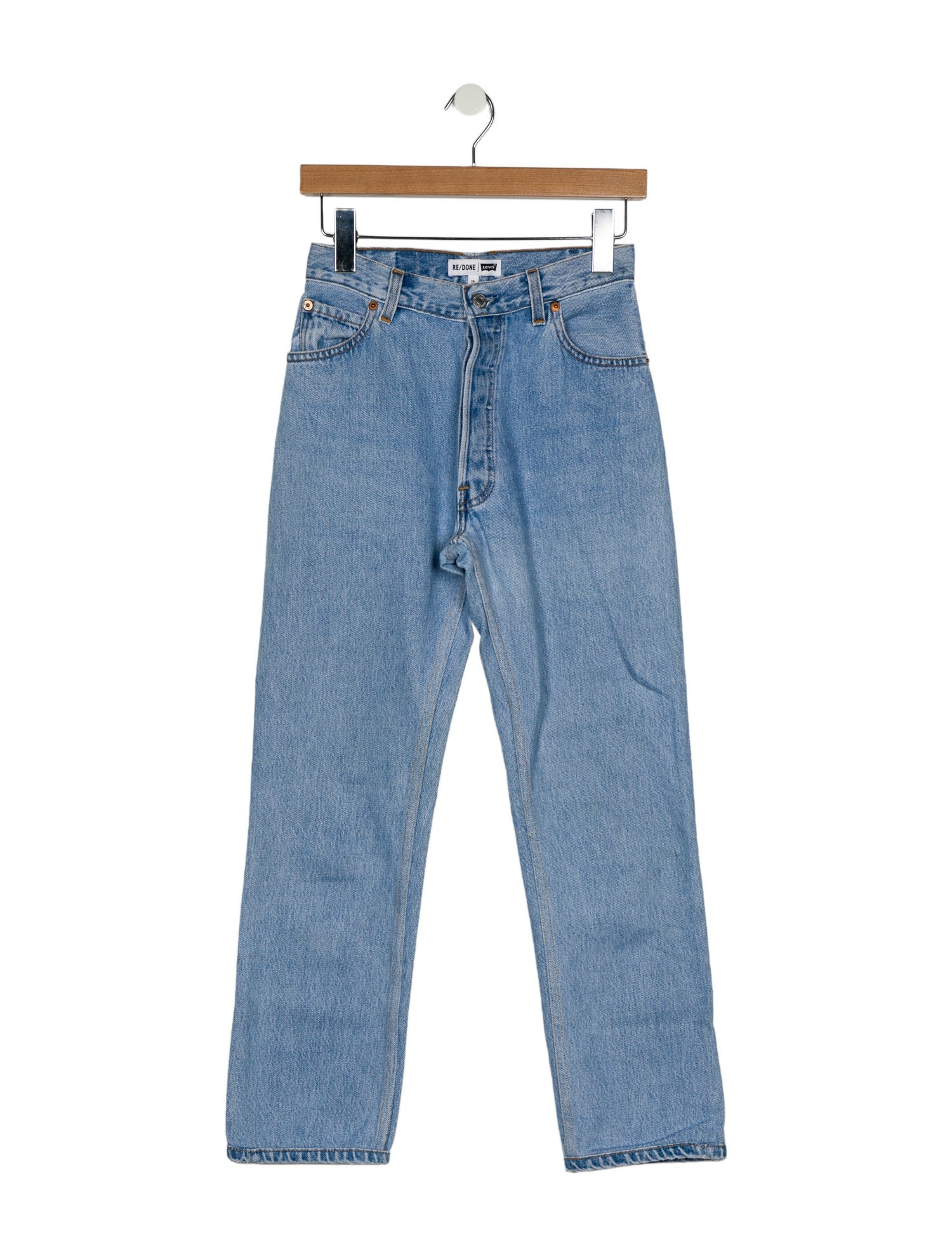 Re/Done X Levis High-Rise Straight Leg Jeans
