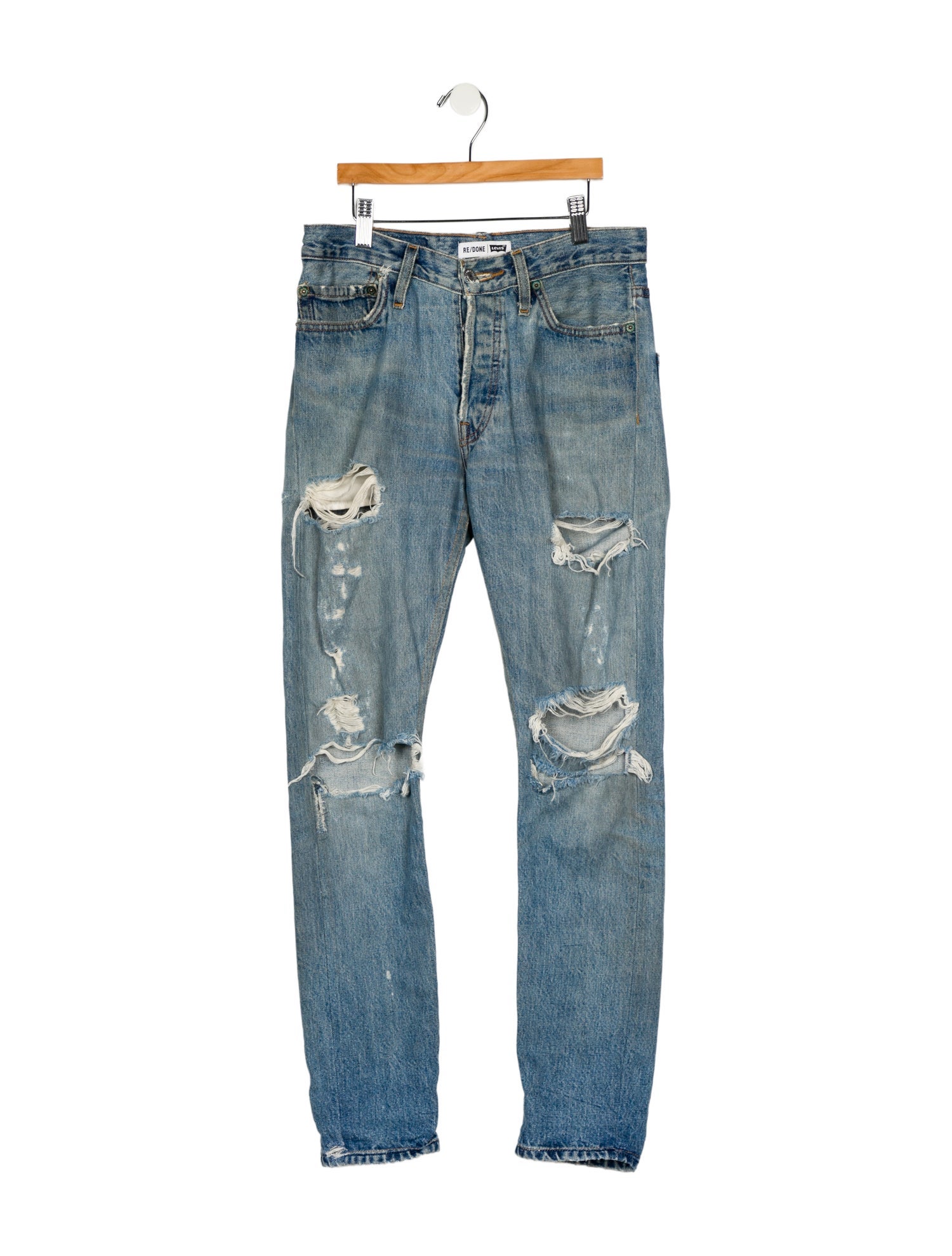 Re/Done X Levis Mid-Rise Straight Leg Jeans