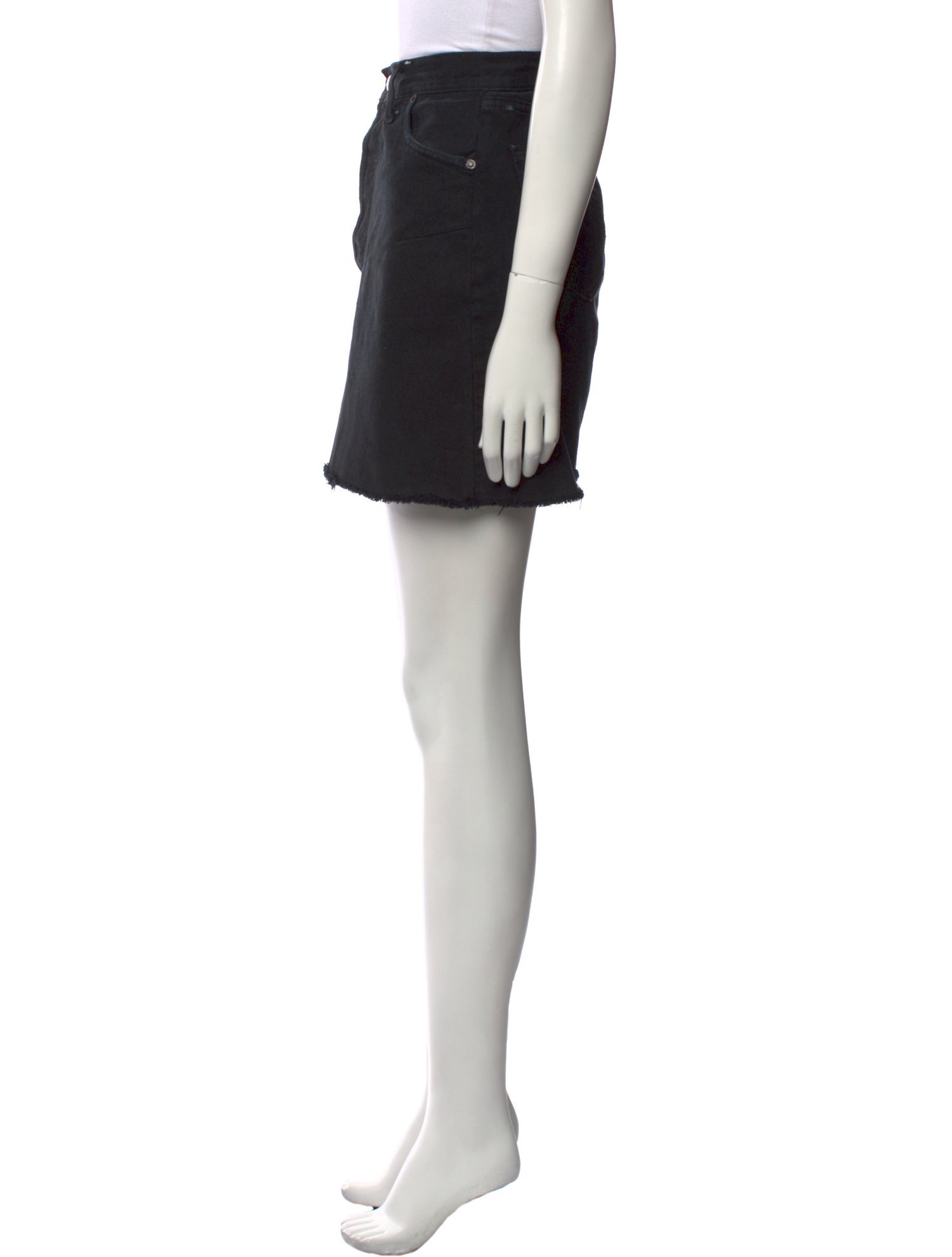 Re/Done X Levis Raw-Edge Trim Mini Skirt