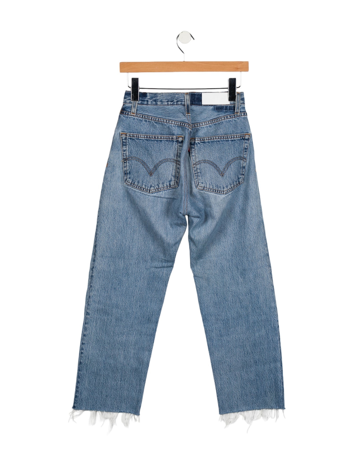 Re/Done X Levis Mid-Rise Straight Leg Jeans