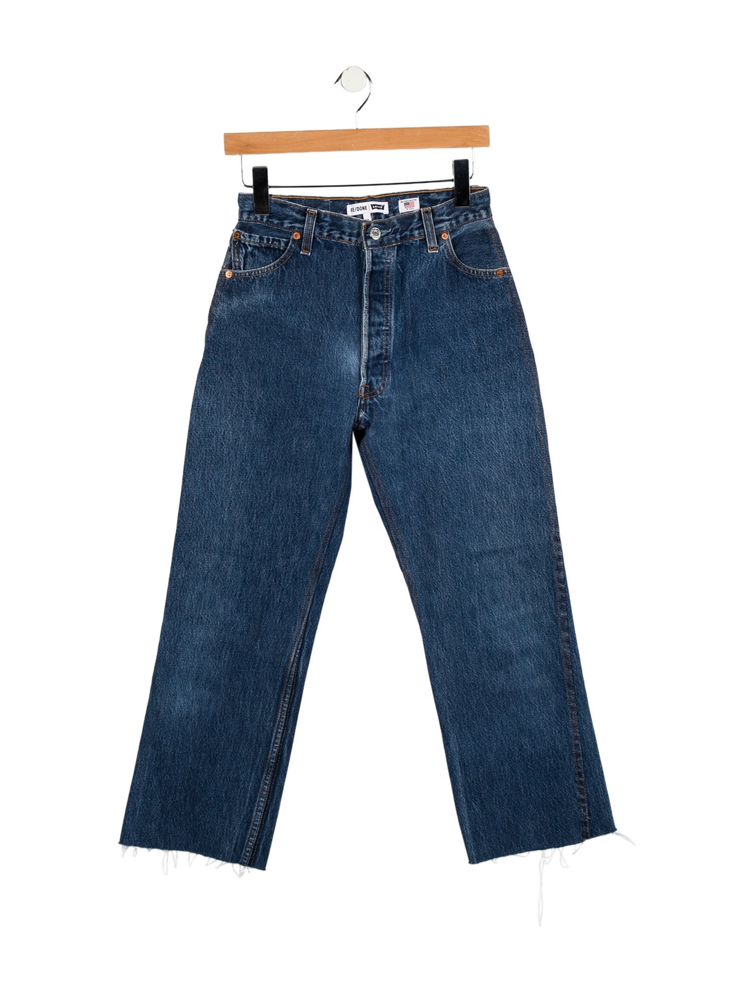 Re/Done X Levis Mid-Rise Straight Leg Jeans