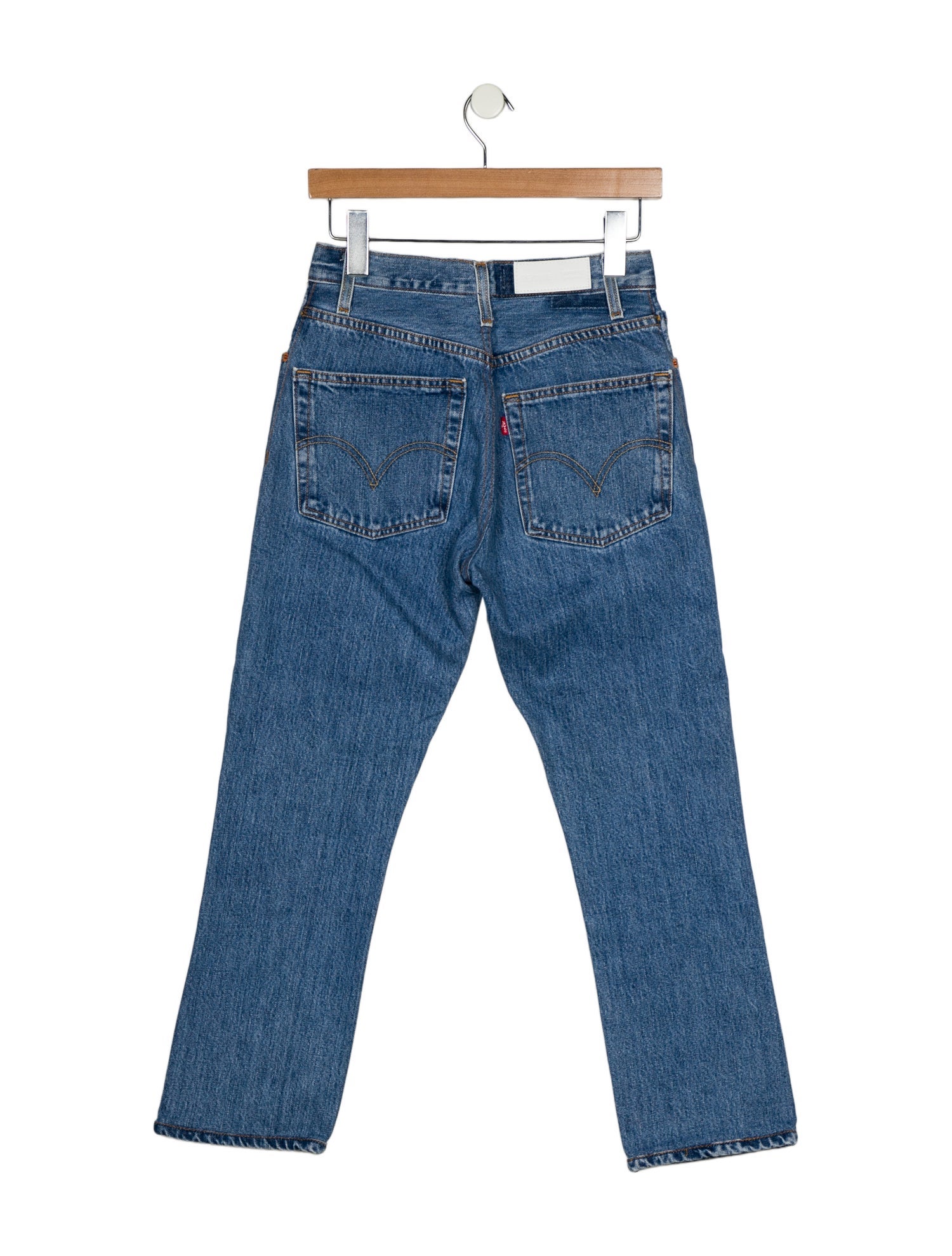 Re/Done X Levis Mid-Rise Straight Leg Jeans
