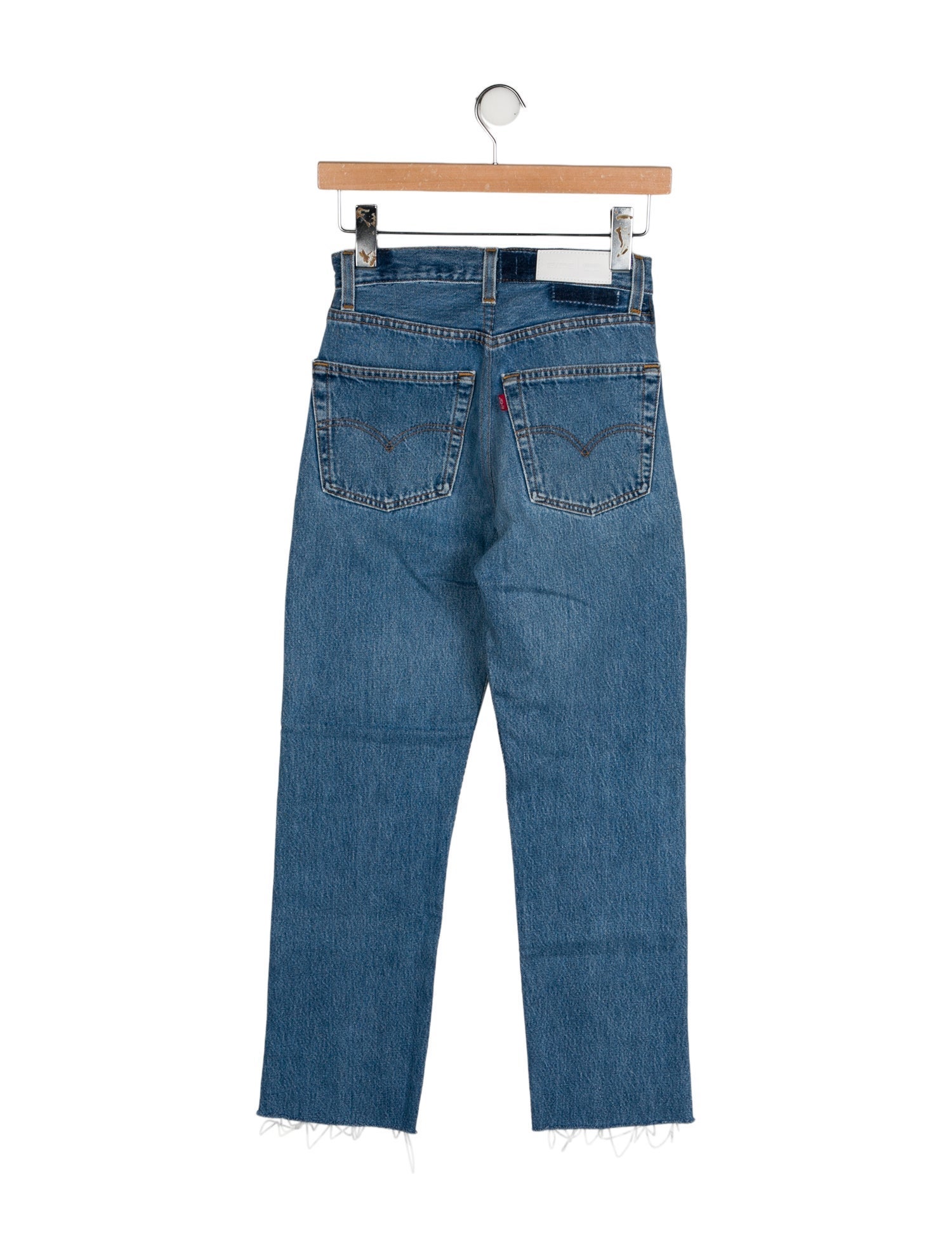 Re/Done X Levis Mid-Rise Straight Leg Jeans