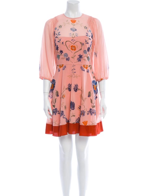 Red Valentino Silk Mini Dress Red