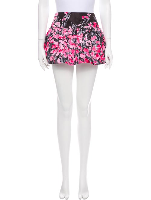 Red Valentino Floral Print Mini Skirt Red