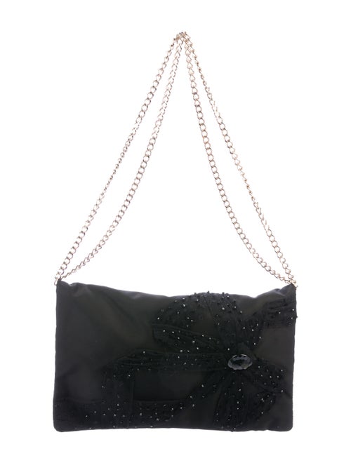 Red Valentino Embellished Satin Clutch Red
