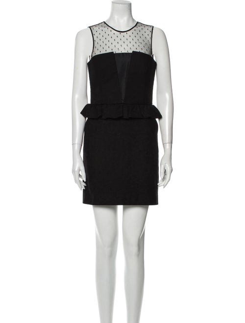 Red Valentino Crew Neck Mini Dress Red