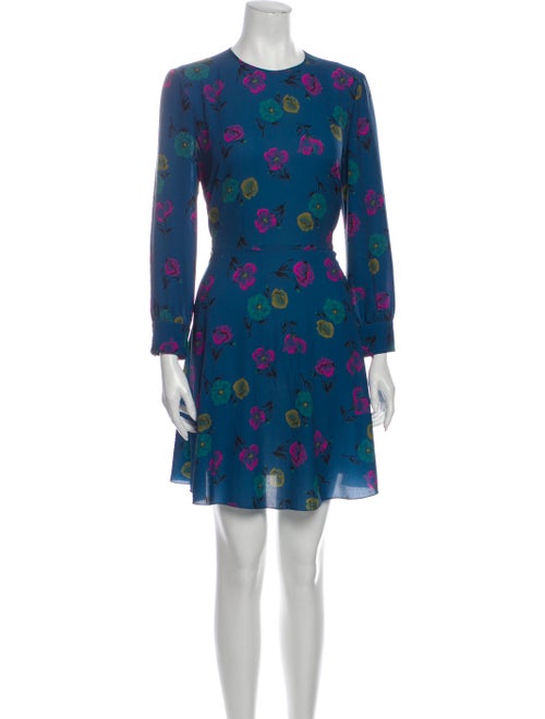 Red Valentino Floral Print Mini Dress Red
