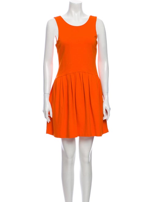 Red Valentino Scoop Neck Mini Dress Red