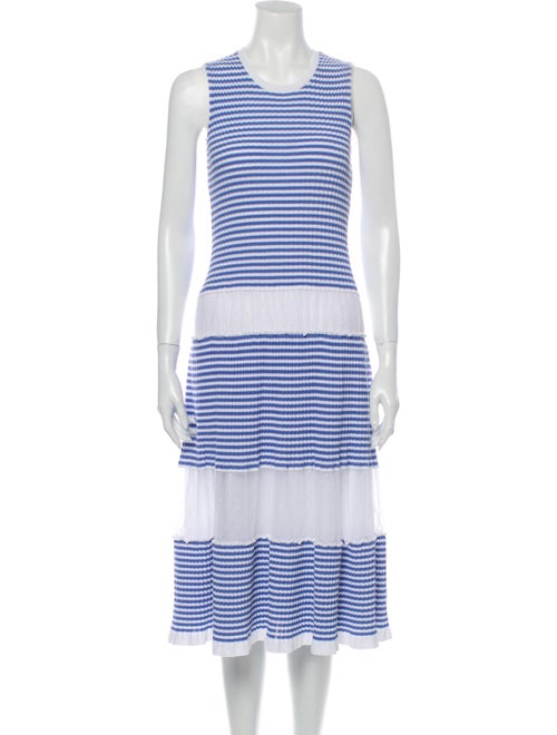 Red Valentino Striped Mini Dress Red