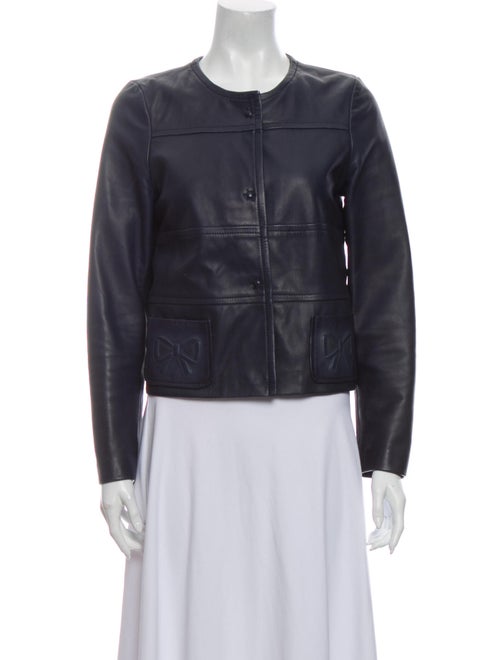 Red Valentino Lamb Leather Jacket Red