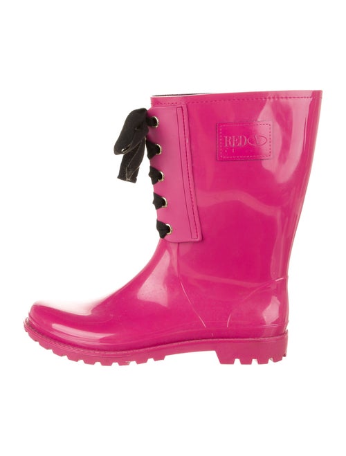 Red Valentino Rubber Rain Boots Red