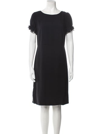 Red Valentino Scoop Neck Knee-Length Dress