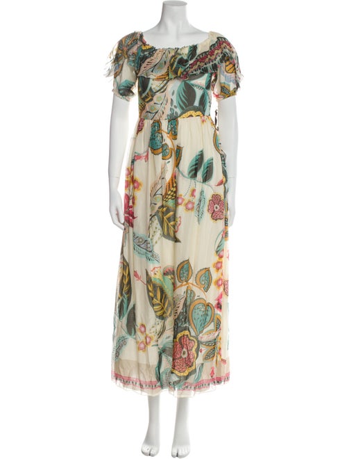 Red Valentino Printed Long Dress