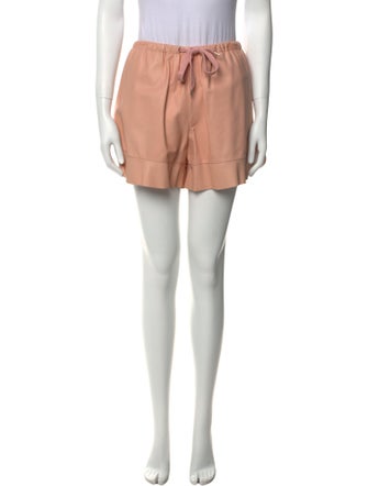 Red Valentino Lambskin Mini Shorts