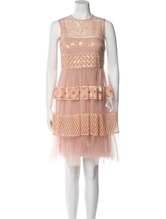 Red Valentino Lace Pattern Knee-Length Dress
