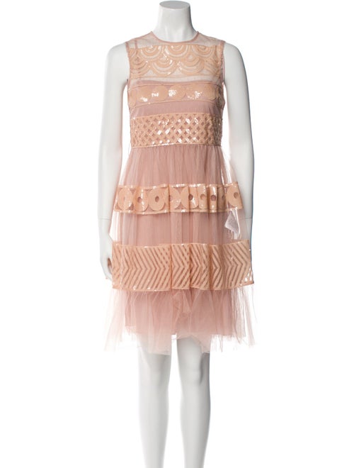 Red Valentino Lace Pattern Knee-Length Dress