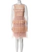 Red Valentino Lace Pattern Knee-Length Dress