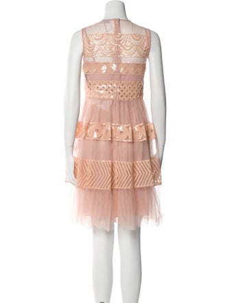 Red Valentino Lace Pattern Knee-Length Dress