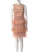 Red Valentino Lace Pattern Knee-Length Dress