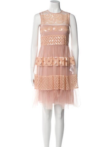 Red Valentino Dresses Crew Neck Knee-Length Dress US 0 | XS