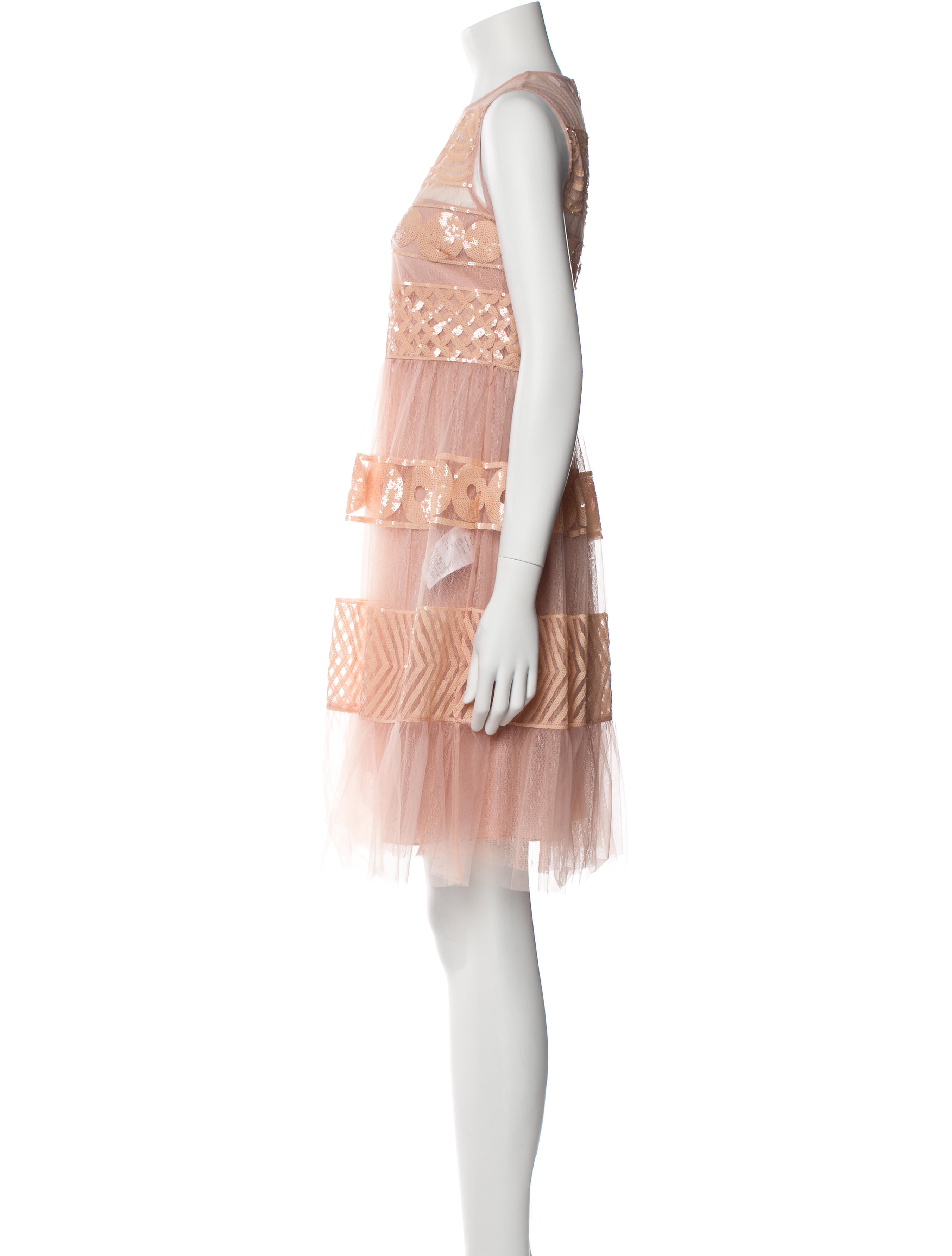 Red Valentino Crew Neck Knee-Length Dress