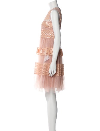 Red Valentino Crew Neck Knee-Length Dress