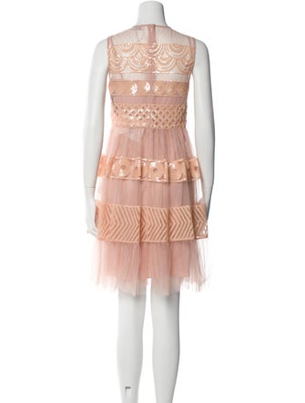 Red Valentino Crew Neck Knee-Length Dress