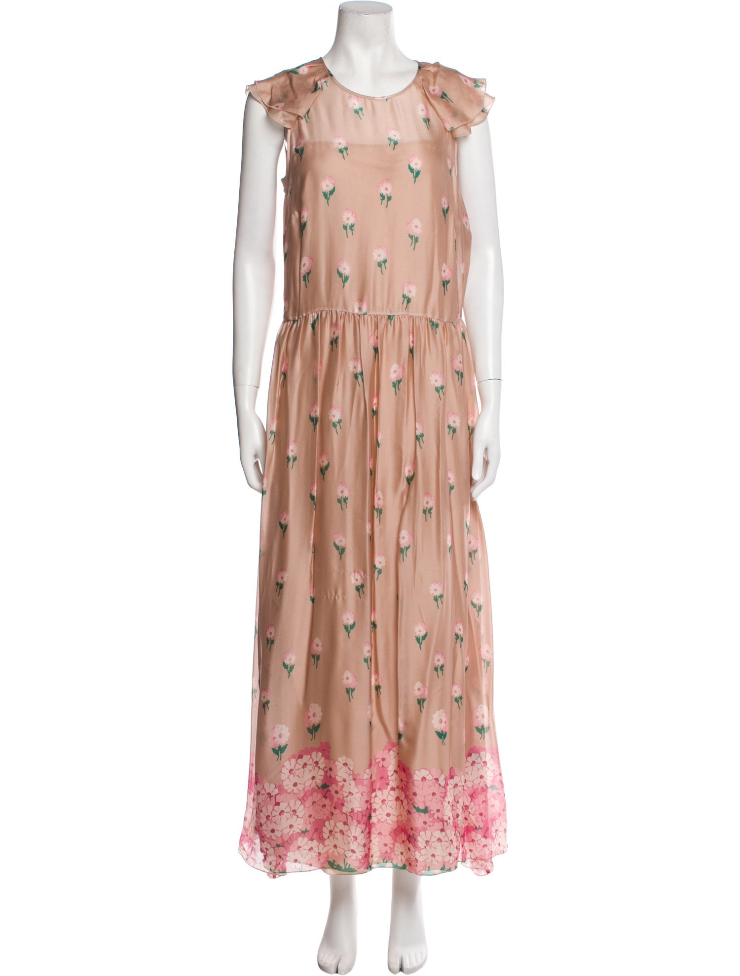Red Valentino Silk Long Dress