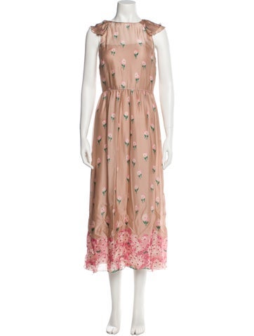 Red Valentino Dresses Floral Print Long Dress XS