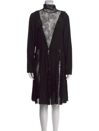 Red Valentino Lace Pattern Knee-Length Dress