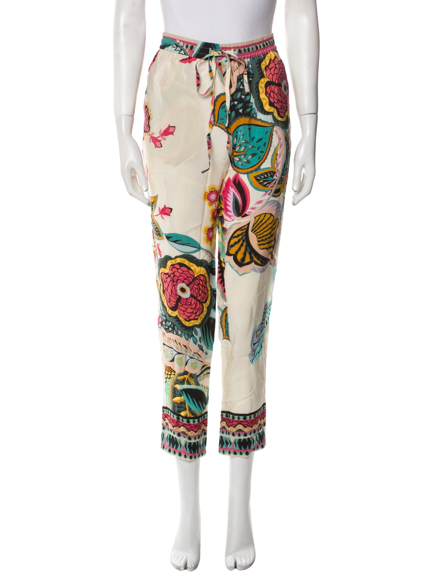 Red Valentino Silk Skinny Leg Pants