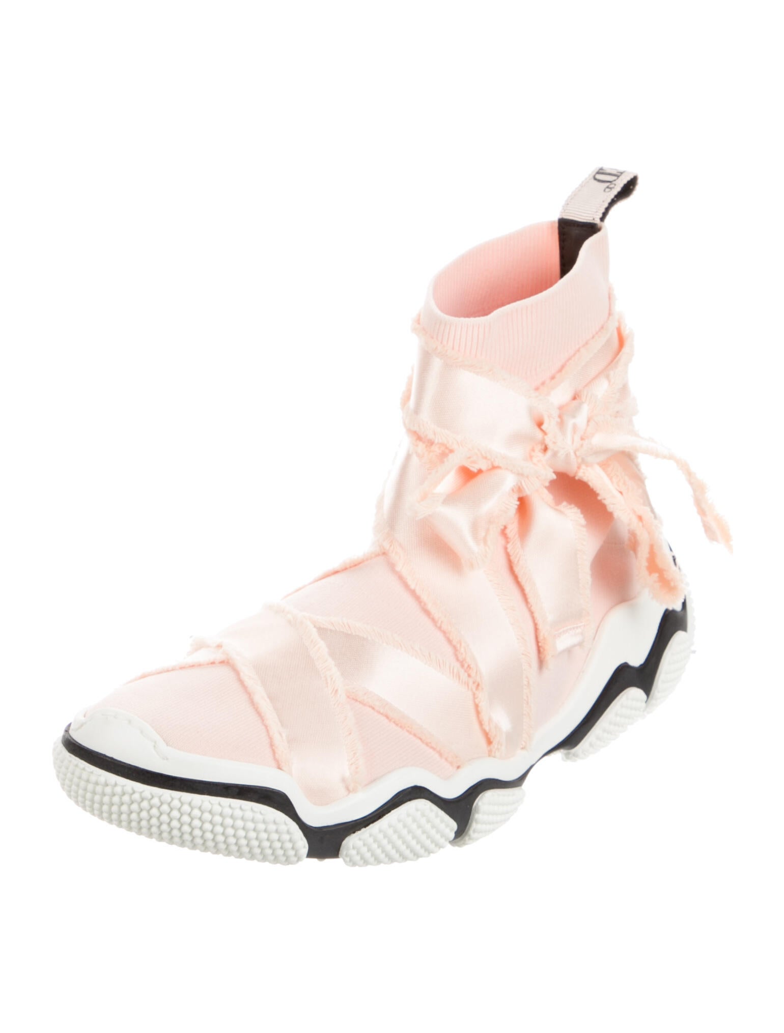 Red Valentino Raw-Edge Trim Sock Sneakers