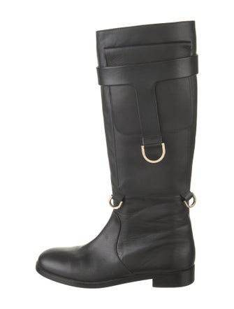 Red Valentino Leather Riding Boots