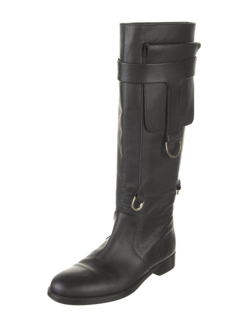 Red Valentino Leather Riding Boots