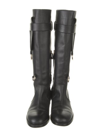 Red Valentino Leather Riding Boots