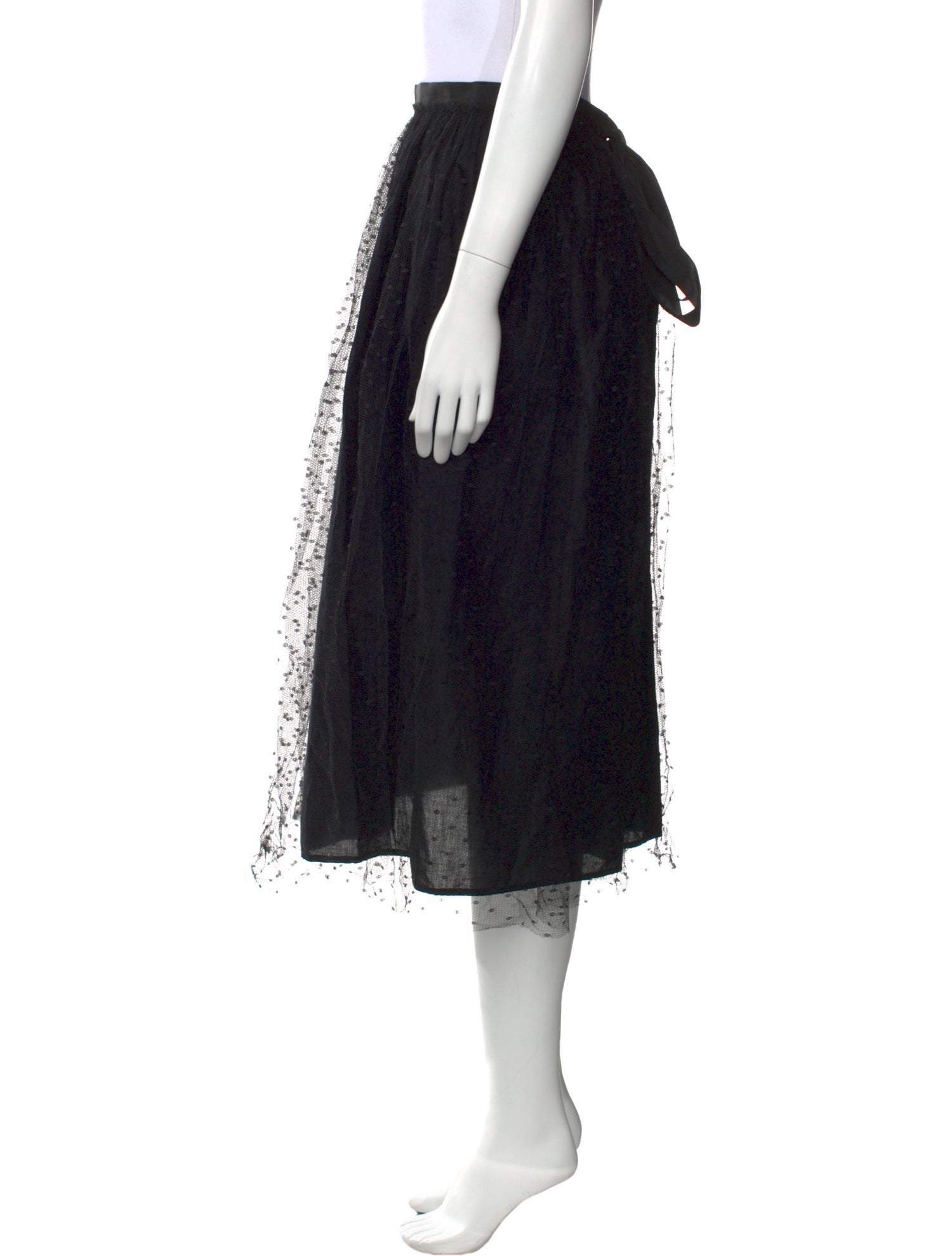 Red Valentino Lace Pattern Midi Length Skirt