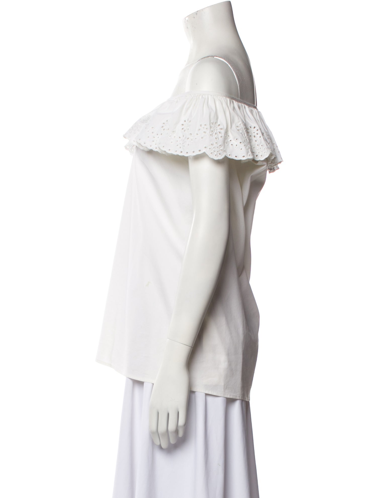 Red Valentino Off-The-Shoulder Short Sleeve Blouse