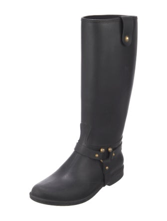 Red Valentino Rubber Studded Accents Rain Boots