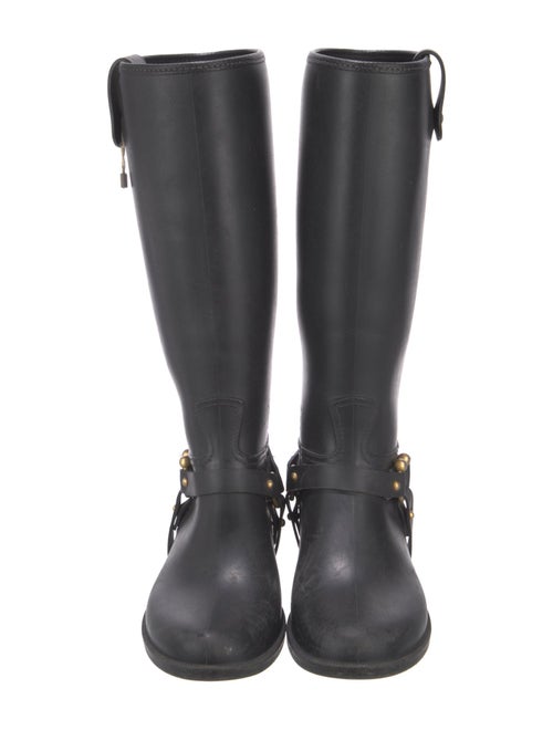 Red Valentino Rubber Studded Accents Rain Boots