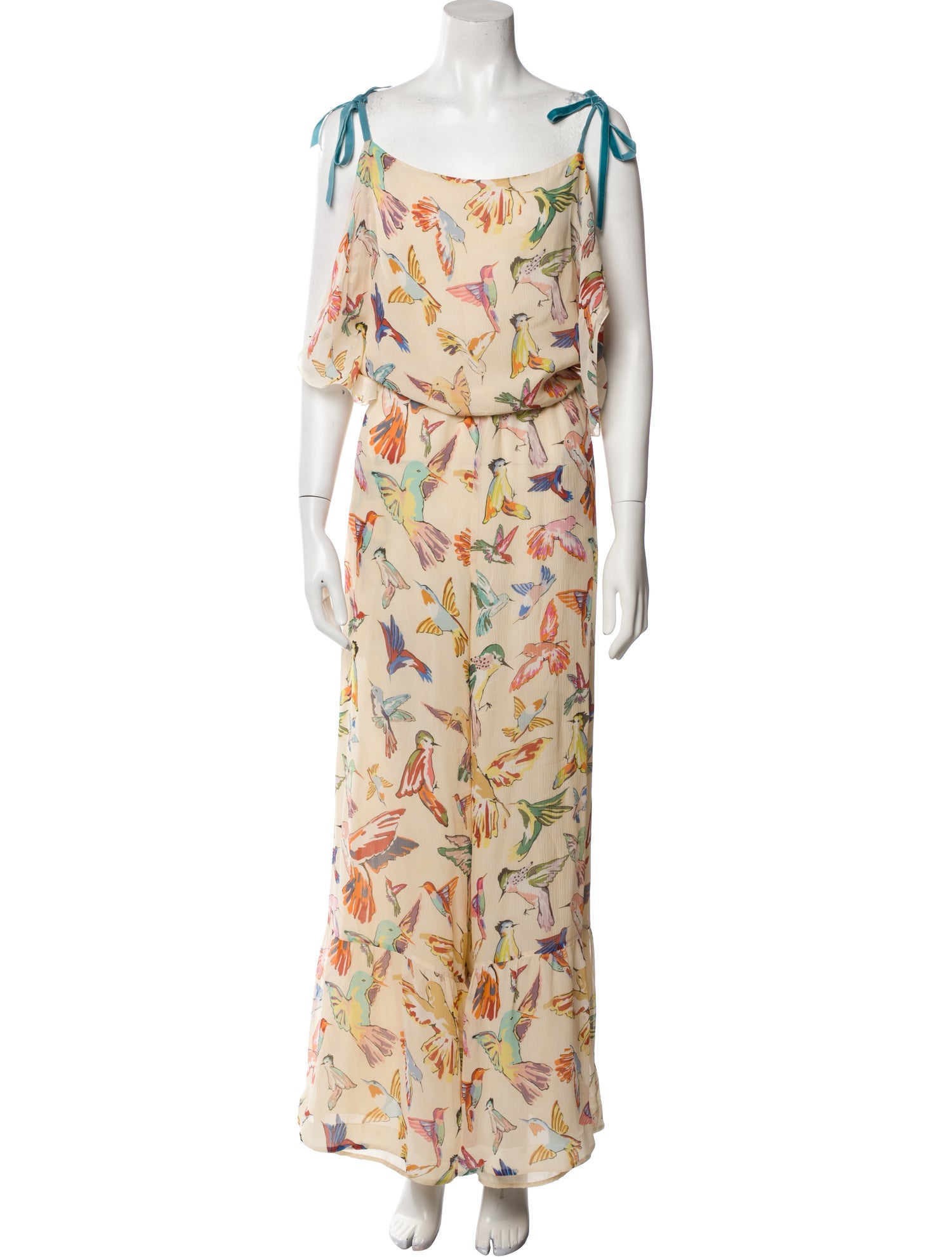 Red Valentino Silk Printed Jumpsuit