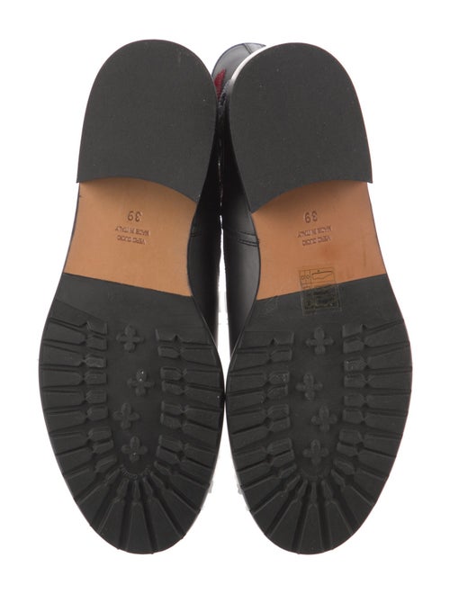 Red Valentino Rockstud Accents Leather Moto Boots