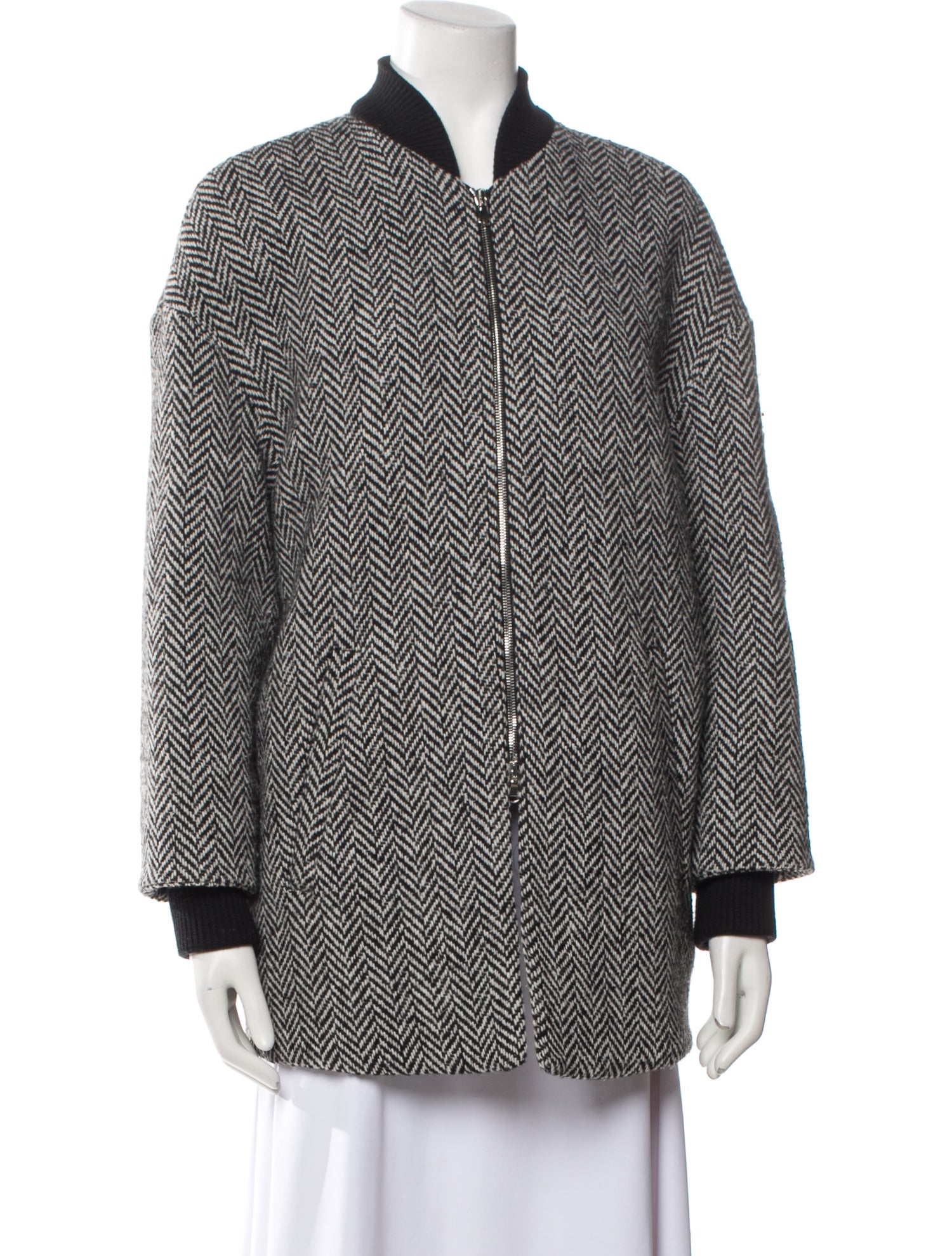 Red Valentino Wool Printed Coat