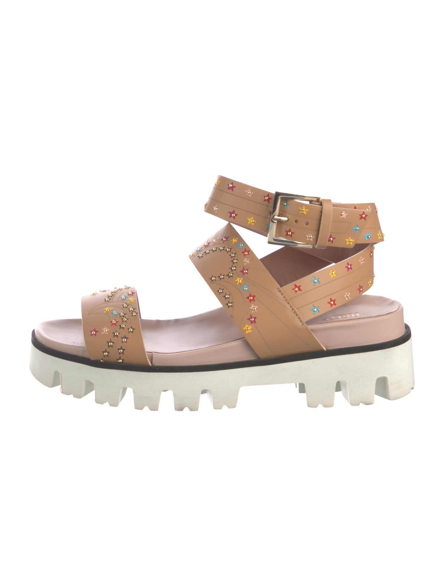 Red Valentino Leather Gladiator Sandals