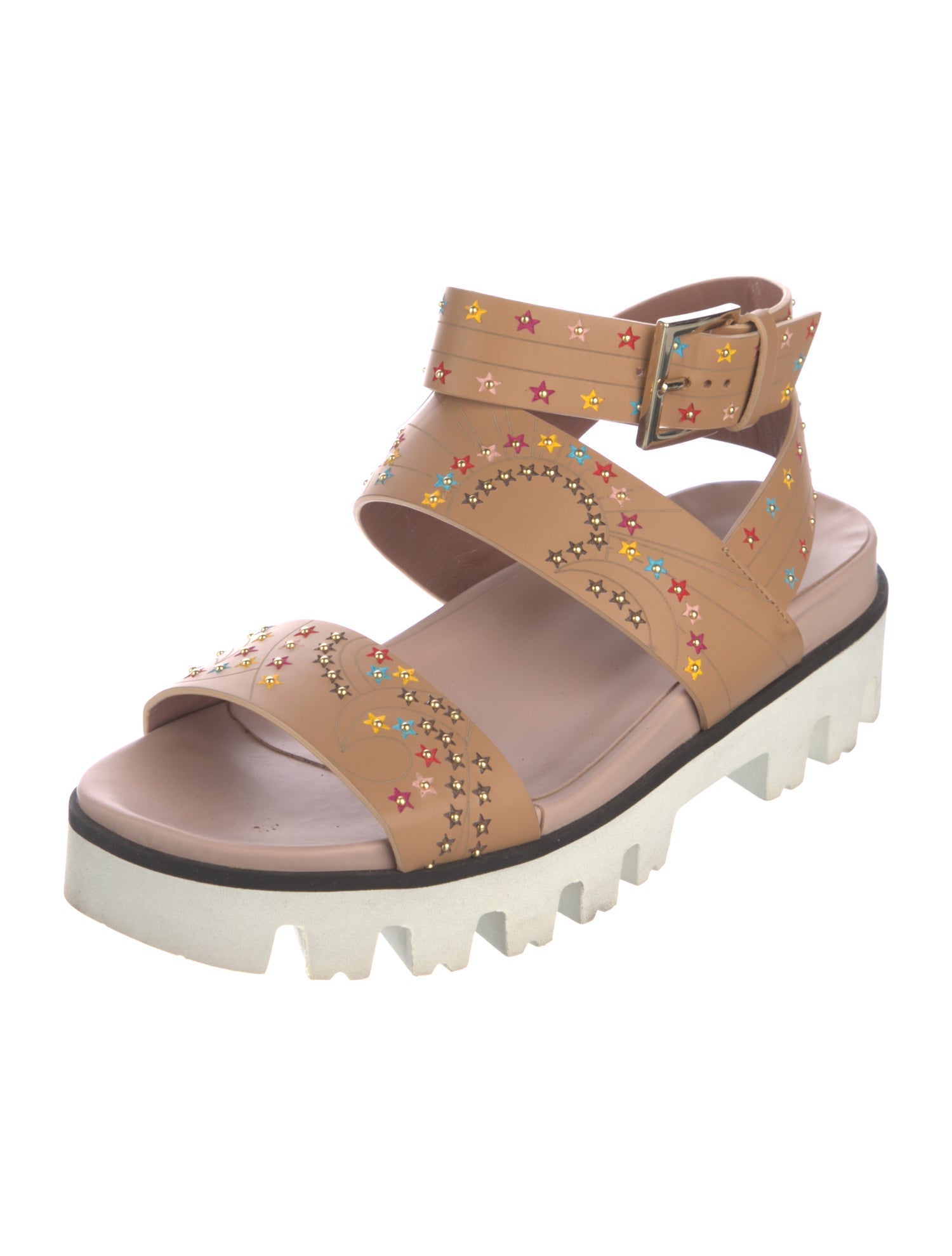 Red Valentino Leather Gladiator Sandals