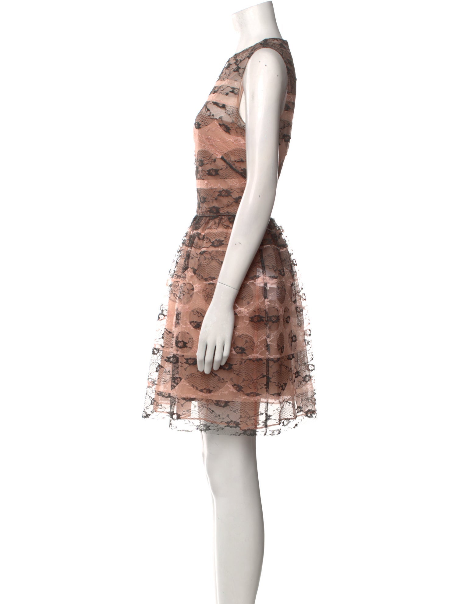 Red Valentino Lace Pattern Mini Dress