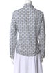 Red Valentino Printed Long Sleeve Button-Up Top