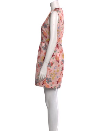 Red Valentino Floral Print Mini Dress