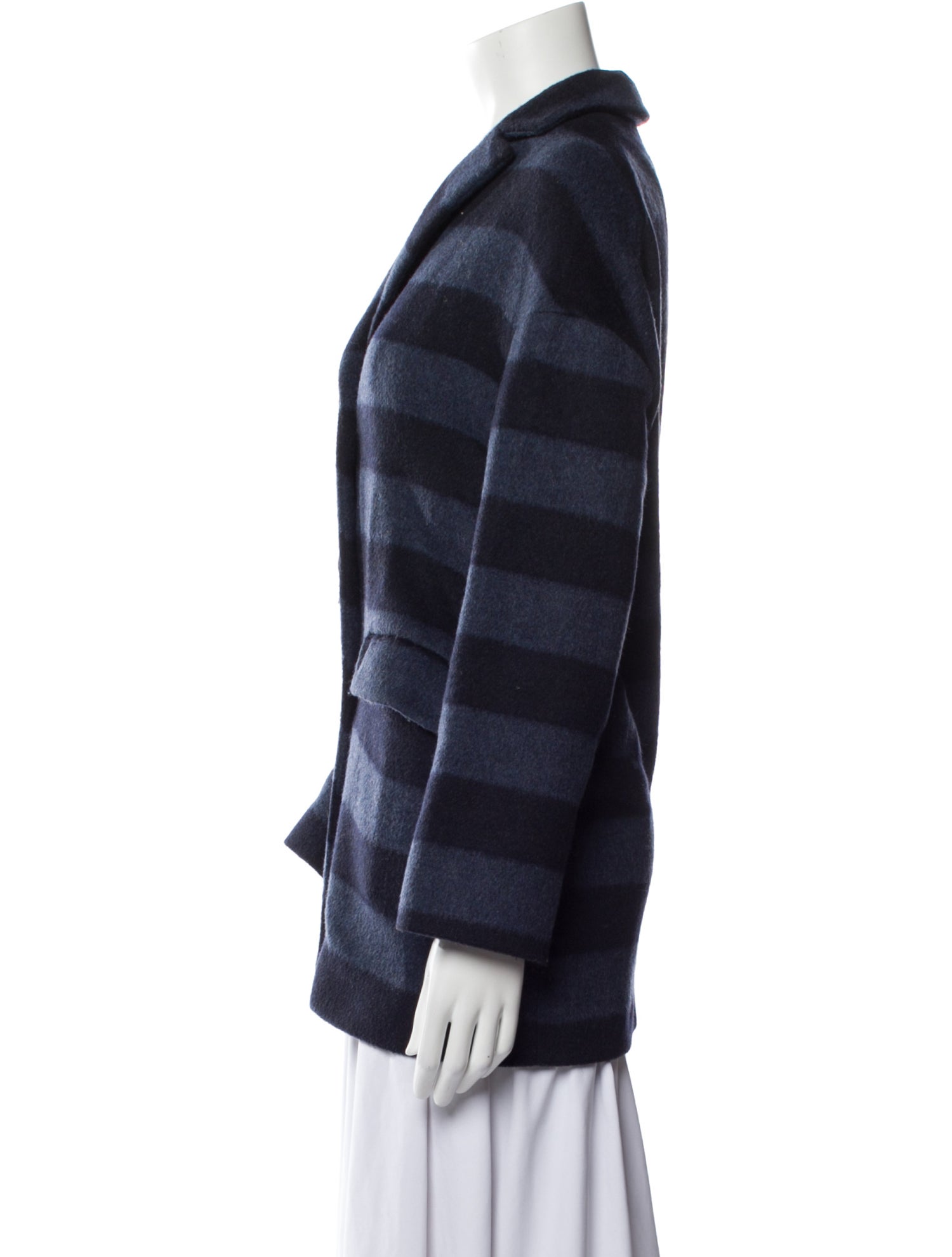 Red Valentino Wool Plaid Print Coat